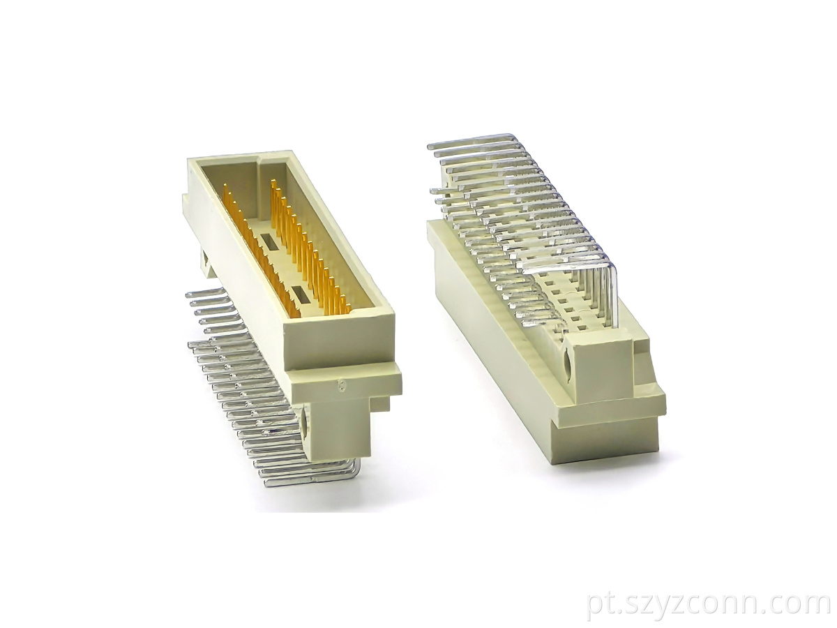 Din 41612 Connector Dual Row Right Angle Male 2*16P